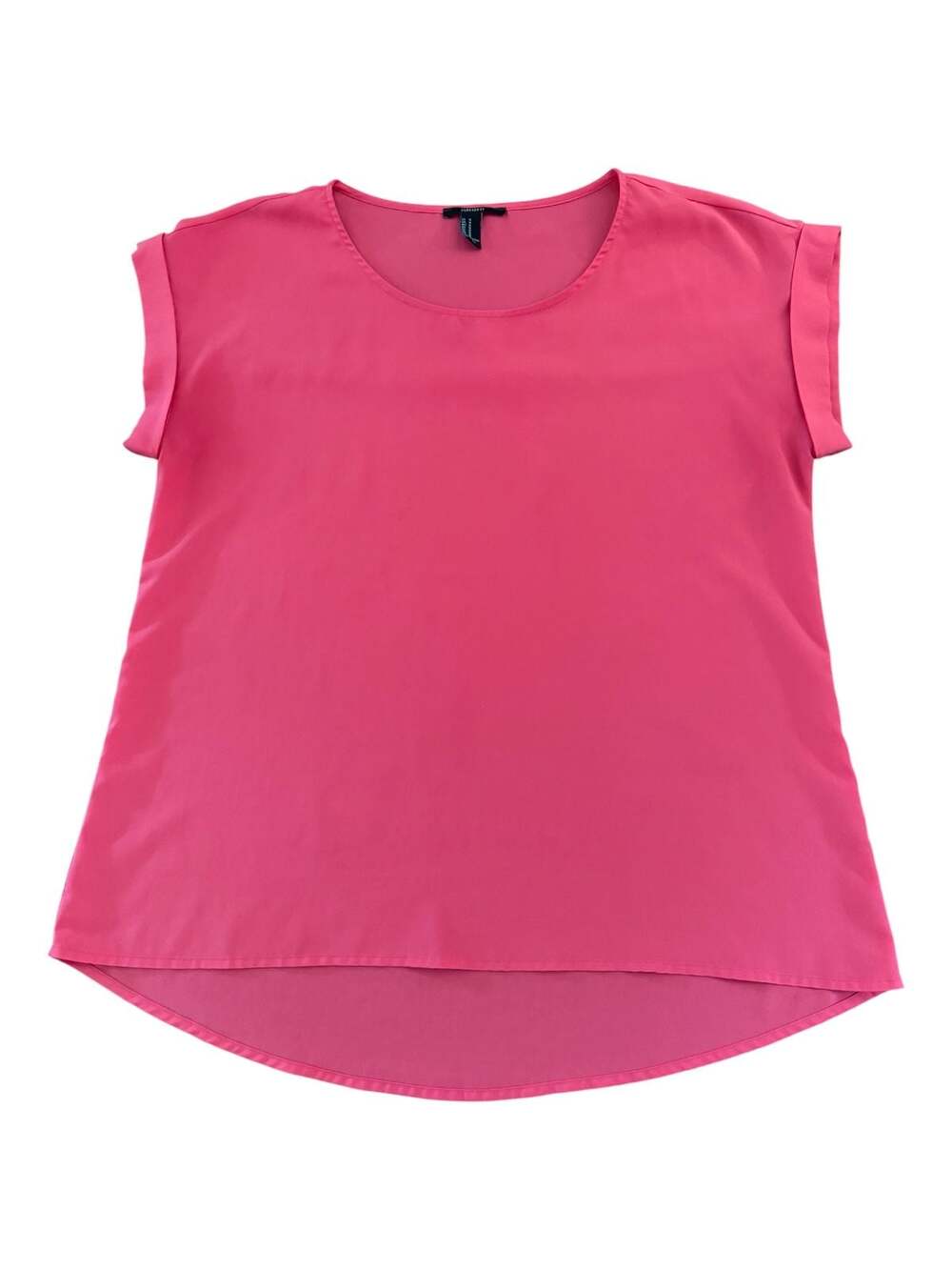 Forever 21 women blouse top sleeveless shirt salmon polyester size M